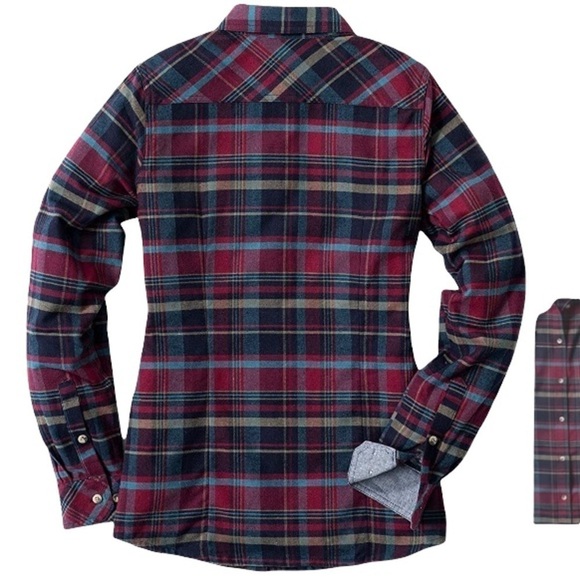 CQR New With Tags WOMEN'S 100% BRUSHED SOFT COTTON PLAID FLANNEL SHIRT - Picture 3 of 14